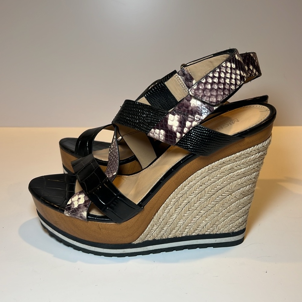 Michael Kors Women's Wedge Sandals Espadrilles Multicolor - Picture 5 of 6